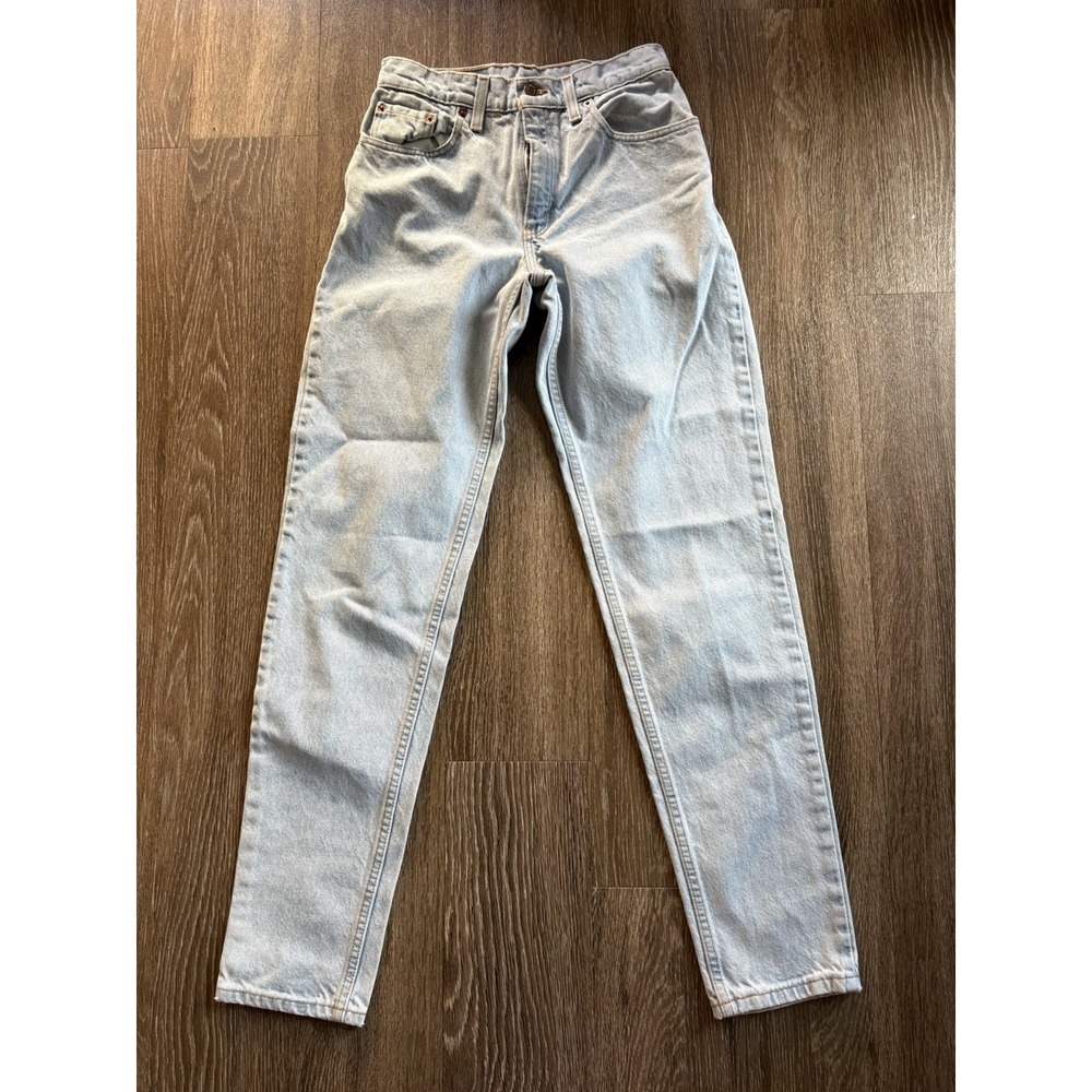 Vintage Levis 550 Relaxed Fit Jeans Womens 26 Light Wash Tapered Denim High Rise